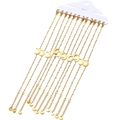 Bracciale a luna in acciaio inossidabile dorato con perline bianche in set da 12 - Stile Luna - Bianco