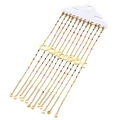 Set di 12 bracciali in acciaio inossidabile dorato con perline colorate e ciondoli luna - Stile Luna - Misto 02