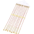 Set di bracciali croce in acciaio dorato con perline rosa e chiusura a moschettone - Stile Croce - Rosa