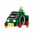 S925 sterling silver Christmas car charm with green enamel and a festive tree - Christmas Tree Car Style (PC0724)