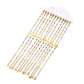 Set di 12 bracciali in acciaio inossidabile dorato con perline colorate e croci - Stile Croce - Misto 02