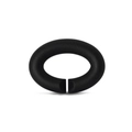 Matte black oval silicone X-series geometric link for DIY bracelet jewelry design - Black