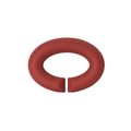 Red matte silicone oval link connector for DIY bracelets X series geometric jewelry - Red