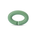 Matte light green oval silicone connector ring for DIY jewelry making and X series bracelets - Light Green