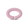 Light pink matte silicone oval open link charm for DIY geometric jewelry bracelets - Pink