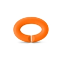 DIY geometric jewelry chain link in bright orange rubber finish for accessories - Fluorescent Orange