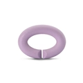 Lavender purple oval silicone connector link for DIY jewelry and baby teething chains - Purple Pink