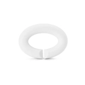 White oval resin link with matte finish for DIY geometric bracelets and chains - White