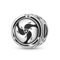 S925 sterling silver bead charm featuring three birds and mystical eye symbol - Three Fishes (PC1779)