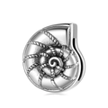 Nautilus shell charm in S925 sterling silver with vintage finish and rope texture - Nautilus Shell (PR0047)