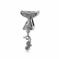 Ciondolo a forma di coda di sirena e cavalluccio marino in argento stile vintage - Coda di Sirena Cavalluccio Marino (PR0067)