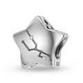 S925 sterling silver star charm with constellation engraving and zircon inlay - Taurus Style (PC1750-2)