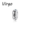 S925 Sterling Silber Jungfrau Sternzeichen Charm mit blauem Edelstein für Armbänder - Jungfrau (PA0167-6BJ)