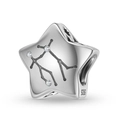 S925 sterling silver Gemini zodiac star charm with white cubic zirconia stones - Gemini Style (PC1750-3)