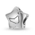 S925 sterling silver Capricorn star charm with white zircon accents for DIY bracelets - Capricorn Style (PC1750-10)