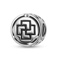 S925 sterling silver Tursaansydän symbol bead charm for DIY bracelet jewelry - Tursaansydan Walrus Heart (PC1752)