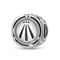 S925 sterling silver Celtic Awen symbol charm with three rays and dots for bracelets - Awen (PC1760)