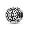 S925 sterling silver Canterbury Cross charm bead with vintage oxidized relief finish - Canterbury Cross (PC1765)