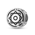 S925 sterling silver Rub El Hizb octagonal star bead with mandala pattern for DIY jewelry - Rub El Hizb (PC1772)