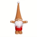 Weihnachts-Lebkuchen-Gnom Plüschpuppe in Rot und Braun mit weißem Bart festliche Deko - Frühlingsfest-Dekor / Lebkuchen Rudolf Männlicher Stil