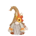 Gnome d'automne avec tournesol, feuilles d'érable et tresses pour décoration de Thanksgiving - Style Femme
