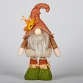 Fall gnome plush with autumn maple leaves and sunflower hat featuring telescopic legs - Male Style