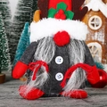 Gnomo de Navidad Rudolph con cuernos de reno gorro rojo y cuerpo de fieltro gris - Estilo de Mujer