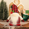 Gnomo di Natale luminoso in peluche a quadri rossi e neri per decoro natalizio - Rudolf a Quadri Maschio