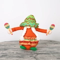 Gnome de carnaval festif avec sombrero mexicain et maracas pour décoration de fête - Gnome de Fête de Carnaval Femme