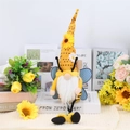 Gnomo de peluche fiesta de las abejas con sombrero de girasol y alas decorativas - Estilo Hombre (Con Barba)