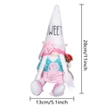 Poupée gnome de la Saint-Valentin faite main avec chapeau doux et fleurs pour mariage - Chapeau Avec Style SWEET / Rose