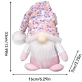 Pink sequined gnome Christmas plush toy with white beard and pointed hat height detail - Sequin Hat Beard Style / Pink