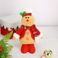Christmas gingerbread man plush doll with chef hat and red cape for party decorations - Chef Hat Style / White Hat Gingerbread Man