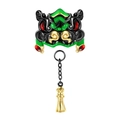 S925 sterling silver black lion dance pendant necklace with detailed enamel finish - 925 Silver / Pendant Only (Without Chain) (PNC0400)