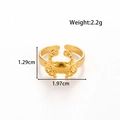 Anillo ajustable de acero inoxidable dorado con forma de cangrejo y diseño detallado - Diseño de Forma de Cangrejo Vívido (MN643-Dorado)