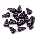 Perles en agate noire polie en forme de gourde pour la fabrication de bijoux DIY - Obsidienne