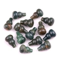 Γυαλισμένες χάντρες από φυσικό αχάτη σε σχήμα κολοκύθας με μοναδικά σχέδια - 1 Τεμάχιο / Ινδικός Αχάτης