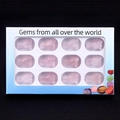 12-piece rose quartz bird figurines in a decorative blue window gift box - 12 Pcs / Rose Quartz