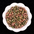 Green and pink Unakite natural stone big hole beads 5x10mm for DIY jewelry making - 5X10mm Unakite