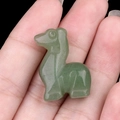 Mini green aventurine alpaca carving, natural gemstone animal figurine for home decor - Green Aventurine