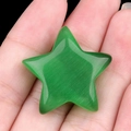 Escultura estrella de opale verde de 30mm pulida para decoración de escritorio mini - Verde