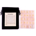 25 pieces of rose quartz rune stones with gold engravings and black velvet storage bag - Rune Stones + Velvet Bag + Manual / Rose Quartz