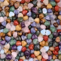 Surtido de cuentas de corazón de cristal natural y ágata de 12mm para joyas DIY - Color Aleatorio (Una Pieza)