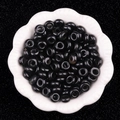 Polierte schwarze Achatperlen mit großem Loch 5x10mm für DIY-Schmuck in einer Schale - 5X10mm Obsidian