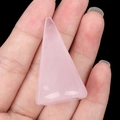 Polished natural rose quartz conical ring holder display stand with smooth pink finish - Rose Quartz