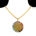 Octagon Orgone necklace with colorful crystal chips and sacred geometry pattern - Sacred Geometry Octagon Style (16号)