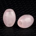 Natural rose quartz barrel charm beads with large holes for DIY jewelry making - Rose Quartz