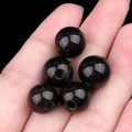 Perle di agata nera lucida da 12mm con fori grandi da 3mm per creazione gioielli DIY - Agata nera / 12mm con foro da 3mm