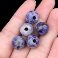 Perline in pietra naturale da 12mm con motivo marmo blu e bianco per gioielli DIY - Sodalite / 12mm con foro da 3mm