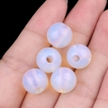 5 pezzi di perline di cristallo opale bianco da 12mm con foro grande per gioielli - Opale artificiale / 12mm con foro da 3mm